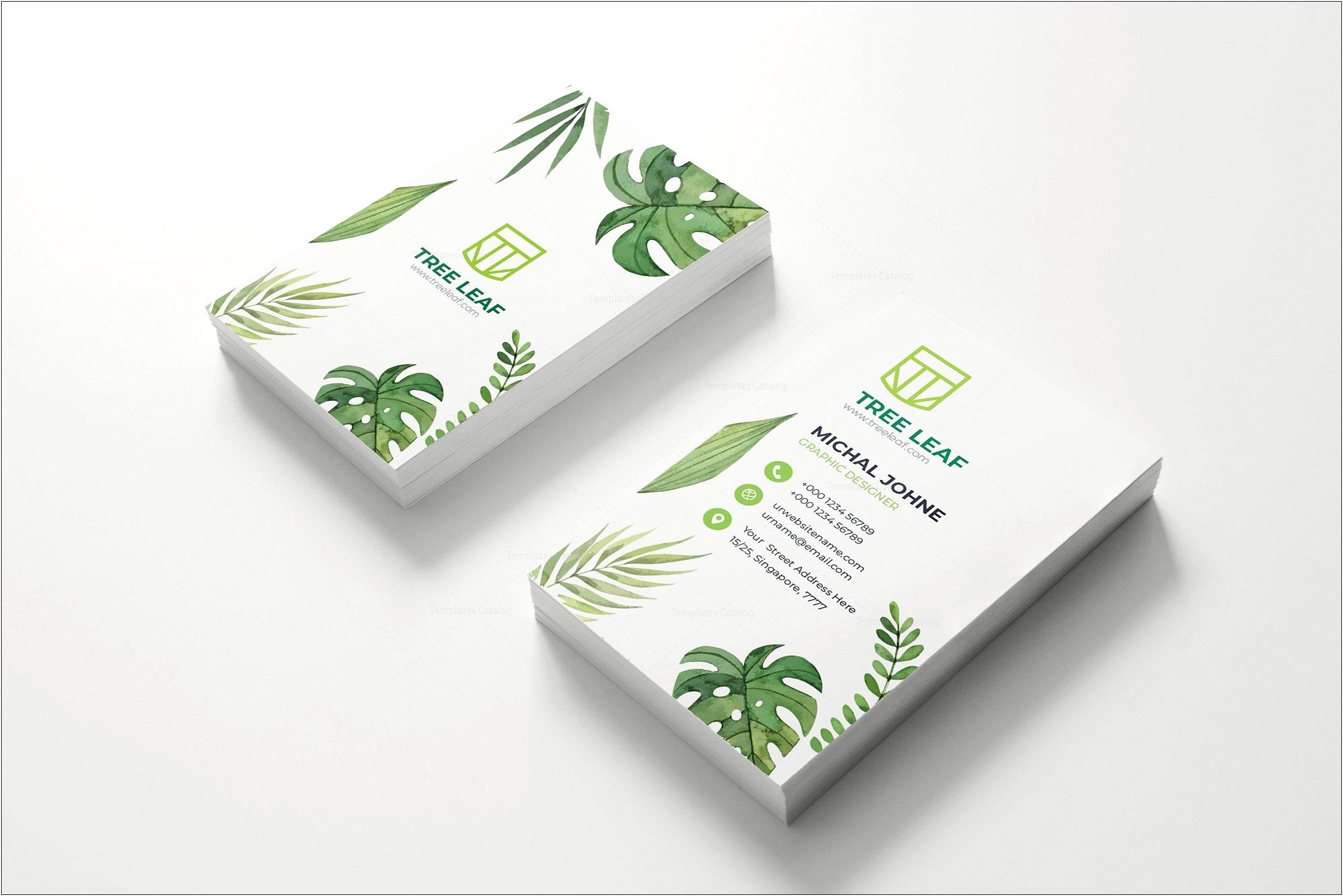 Free Maple Leaf Business Card Template