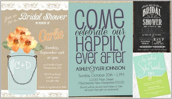 Free Mason Jar Bridal Shower Invitation Templates