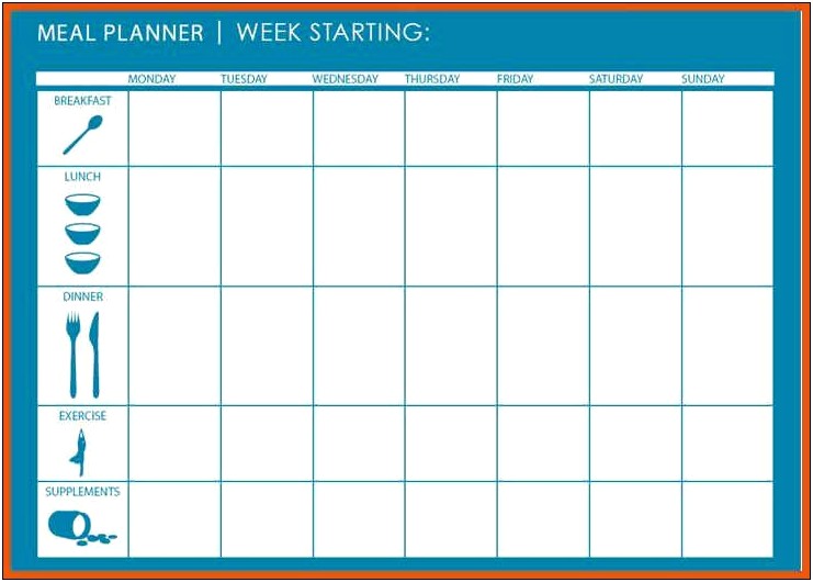 Free Meal Planning Template For Mac