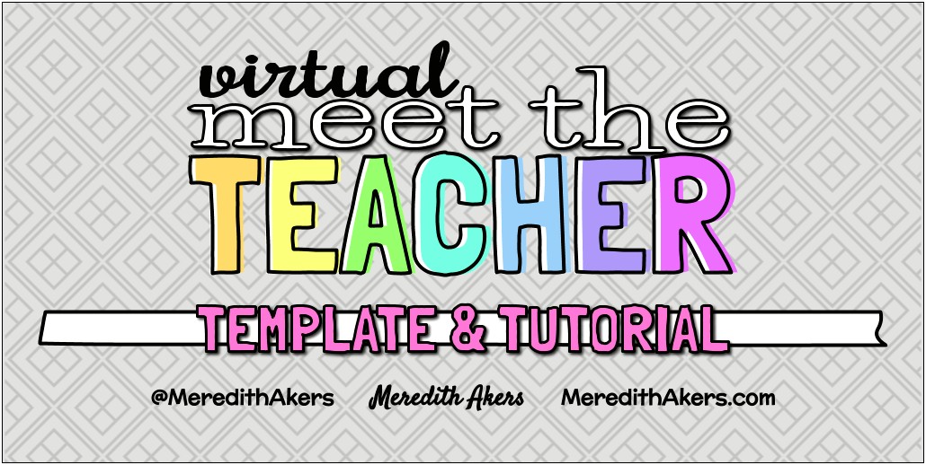 Free Meet The Teacher Night Template