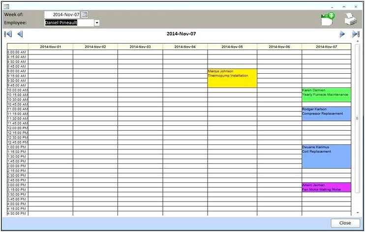 Free Microsoft Access Template Scheduling With Emails