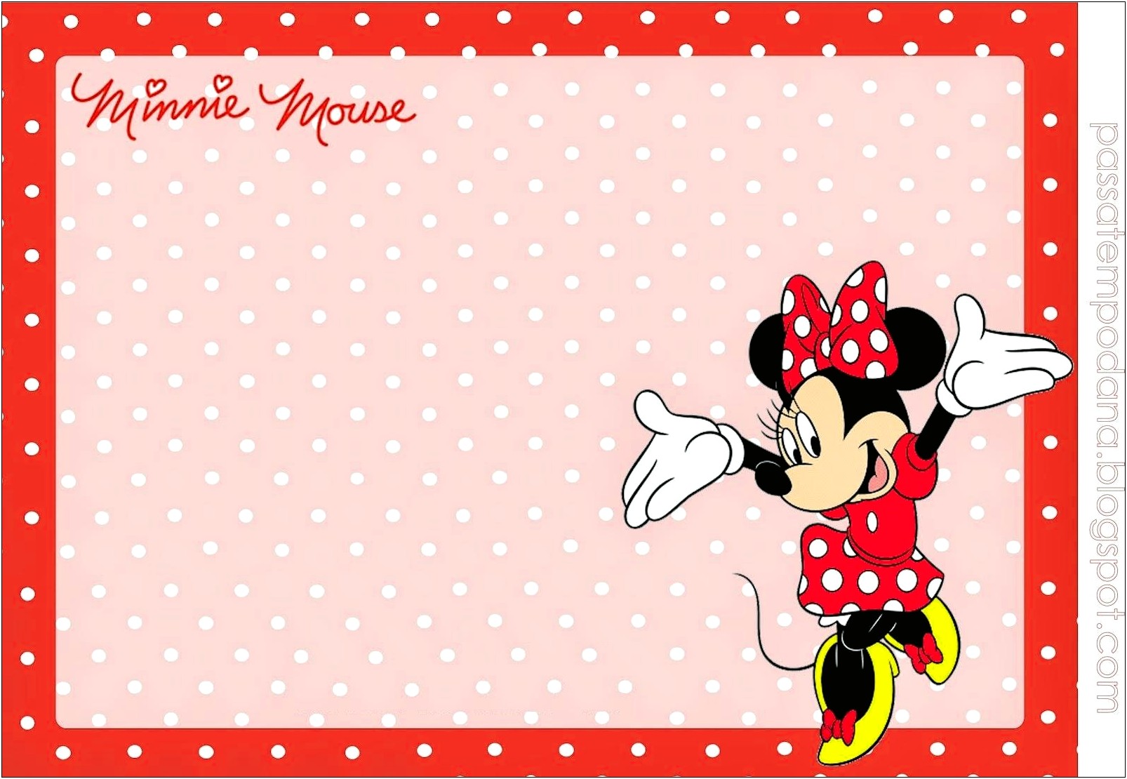 Free Minnie Mouse Address Label Template