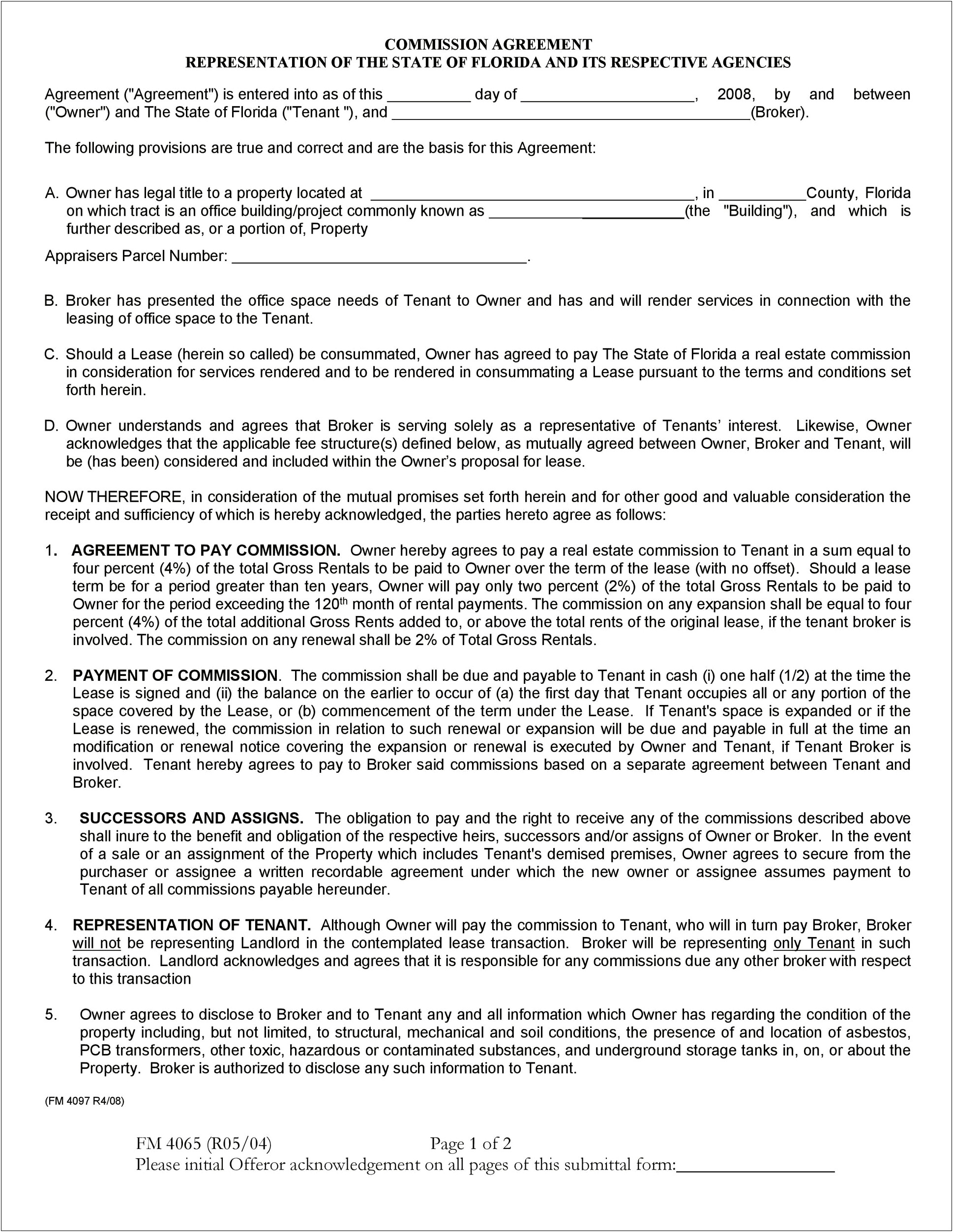 Free Mo Commercial Real Estate Sales Contract Template