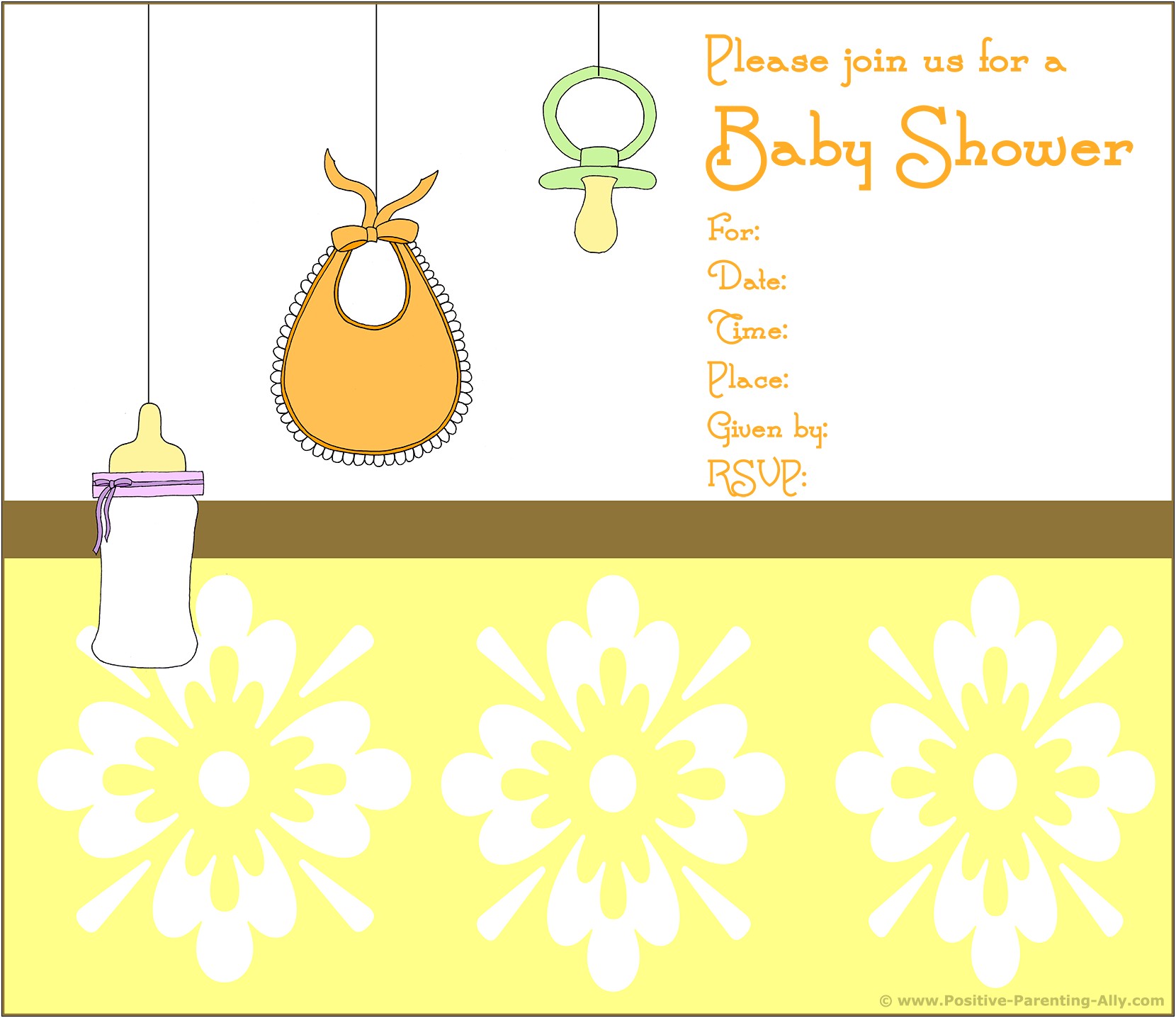 Free Modern Baby Shower Invitations Templates