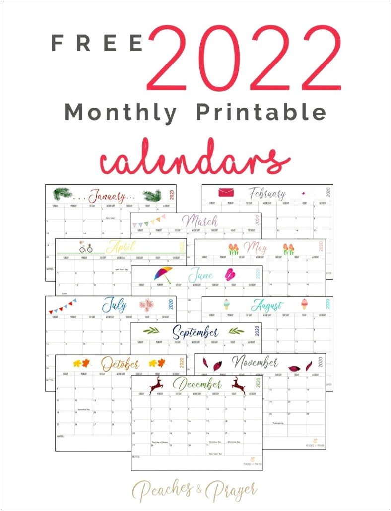 Free Monthly Calendar Template With Lines