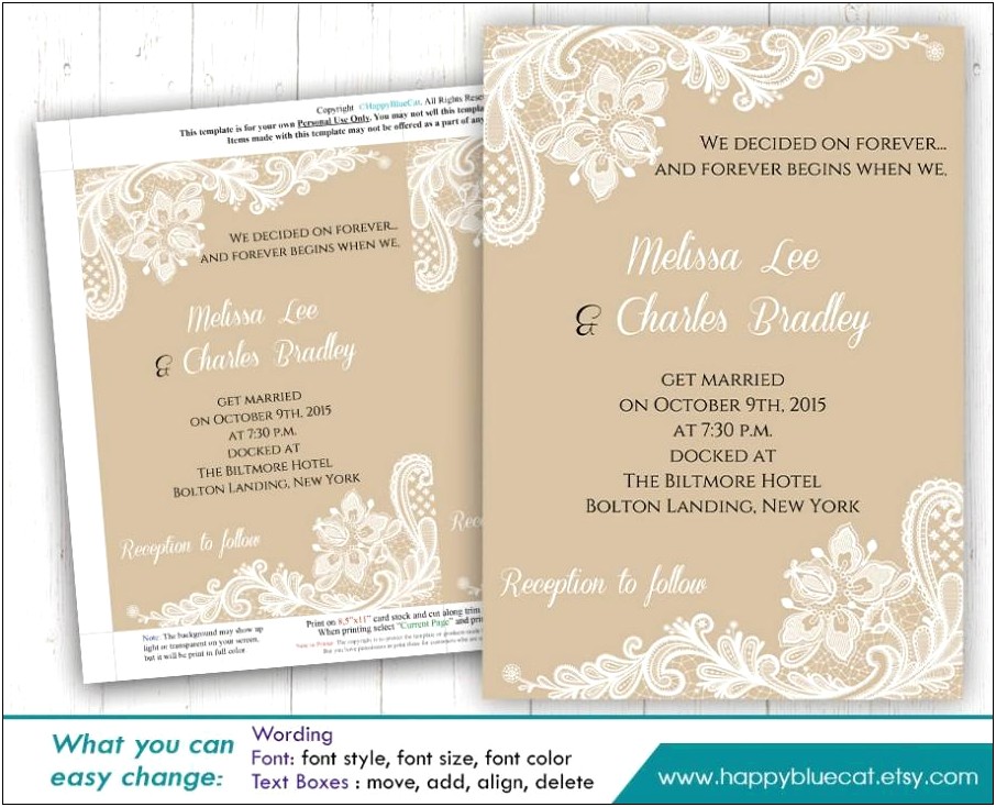 Free Ms Word Wedding Invitation Templates