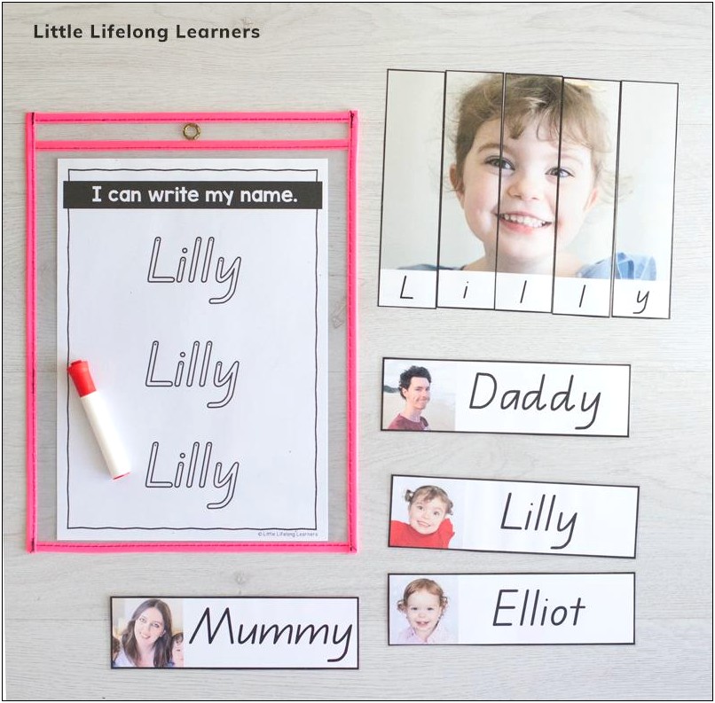 Free Name Card Template For Preschool