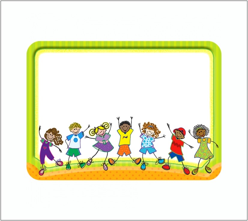 Free Name Tag Blank Black Template For Preschool