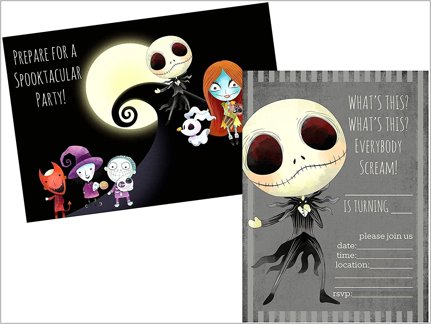 Free Nightmare Before Christmas Baby Shower Invitation Template