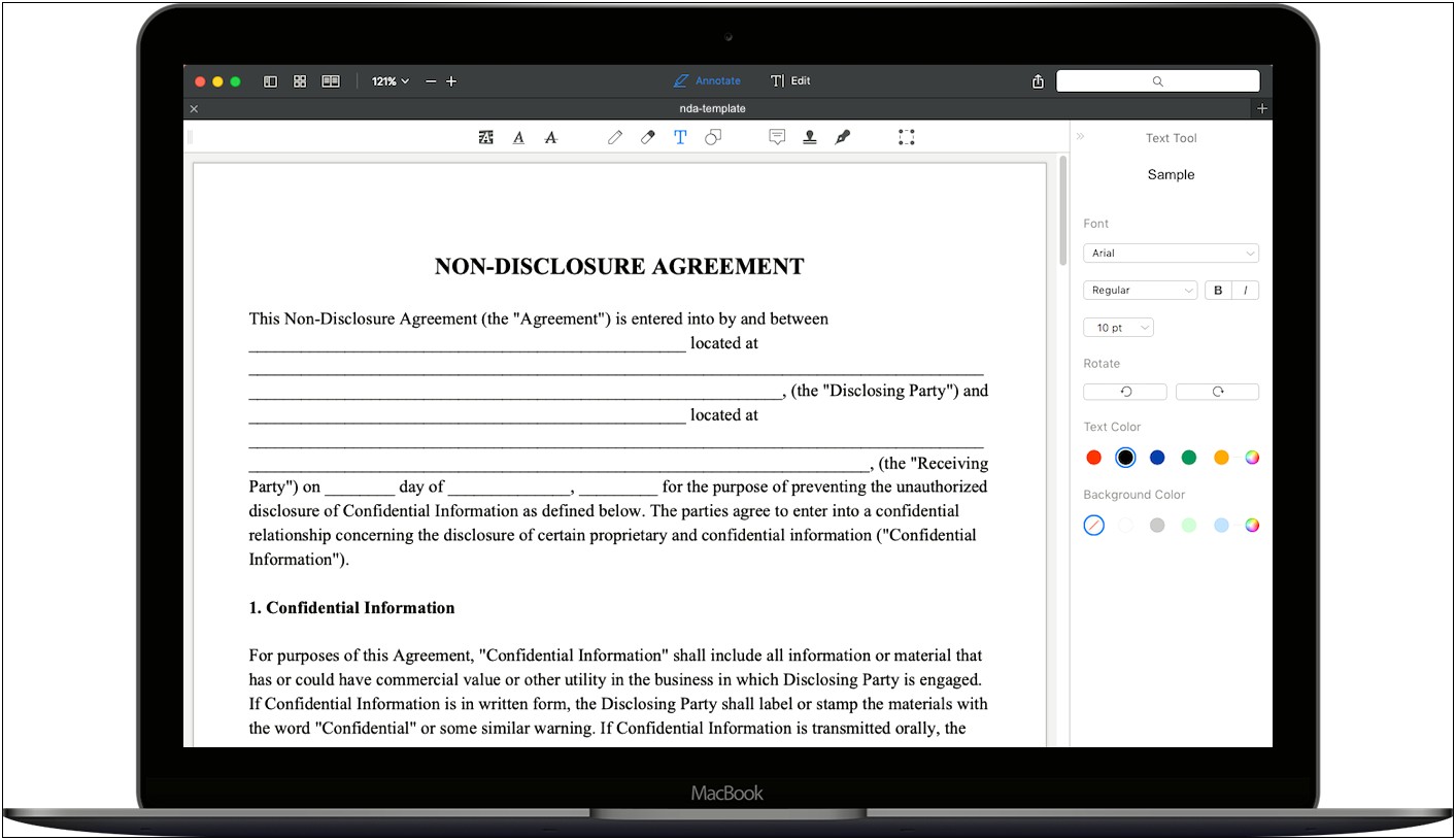 Free Non Disclosure Agreement Template Pdf Google Docs