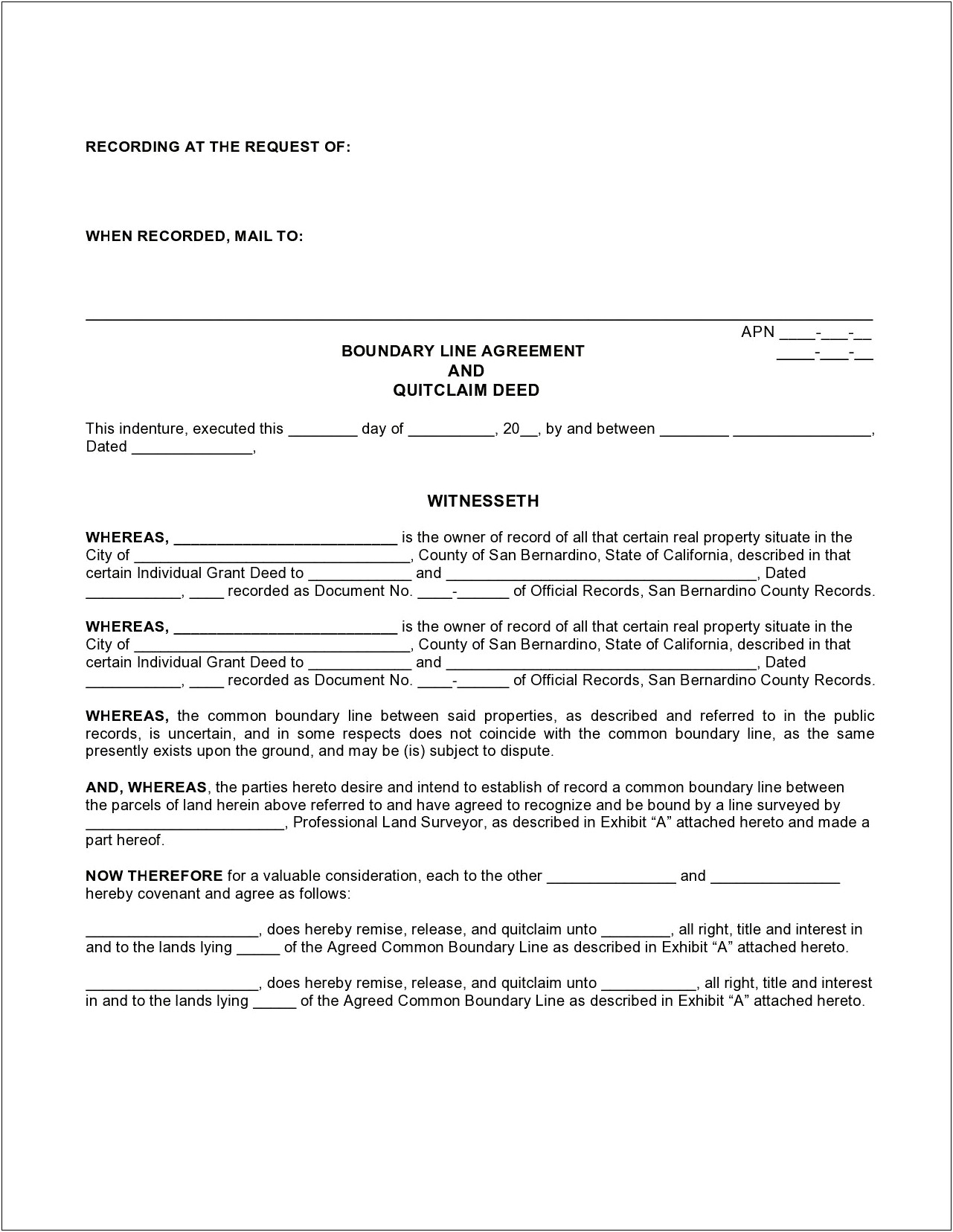 Free North Carolina Property Quit Claim Deed Templates