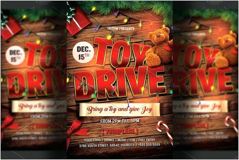 Free Office Template Toy Drive New Items