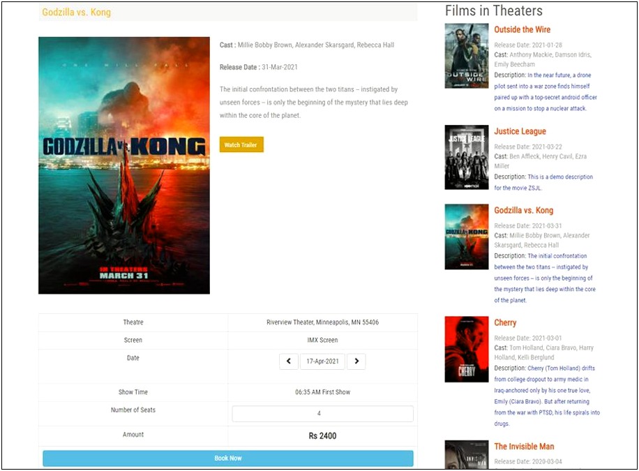 Movie Ticket Booking Template Free Download Templates Resume Designs xrvYOpQJZl