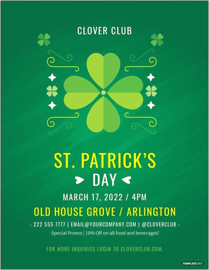 Free Online St Patricks Day Flyer Template