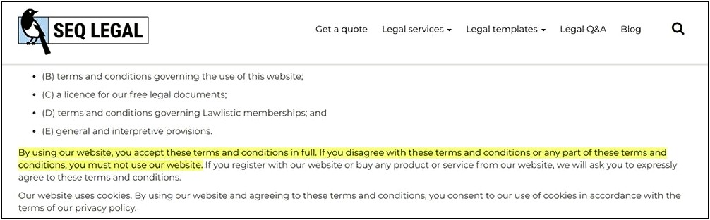 Free Online Store Terms And Conditions Template Australia