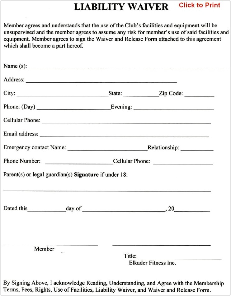 Free Online Template For Release Of Liabilities