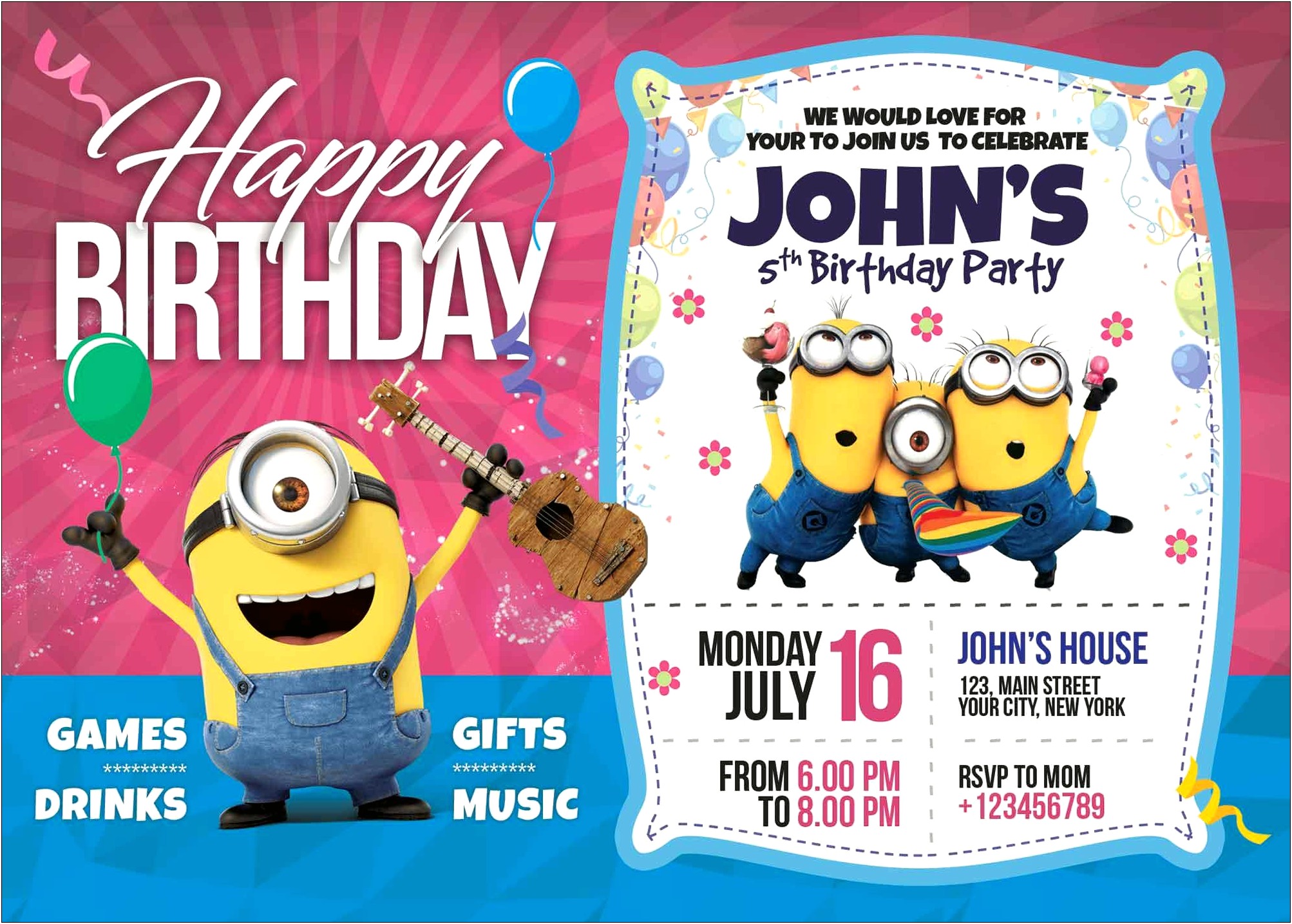 Free Online Templates For Birthday Invitations