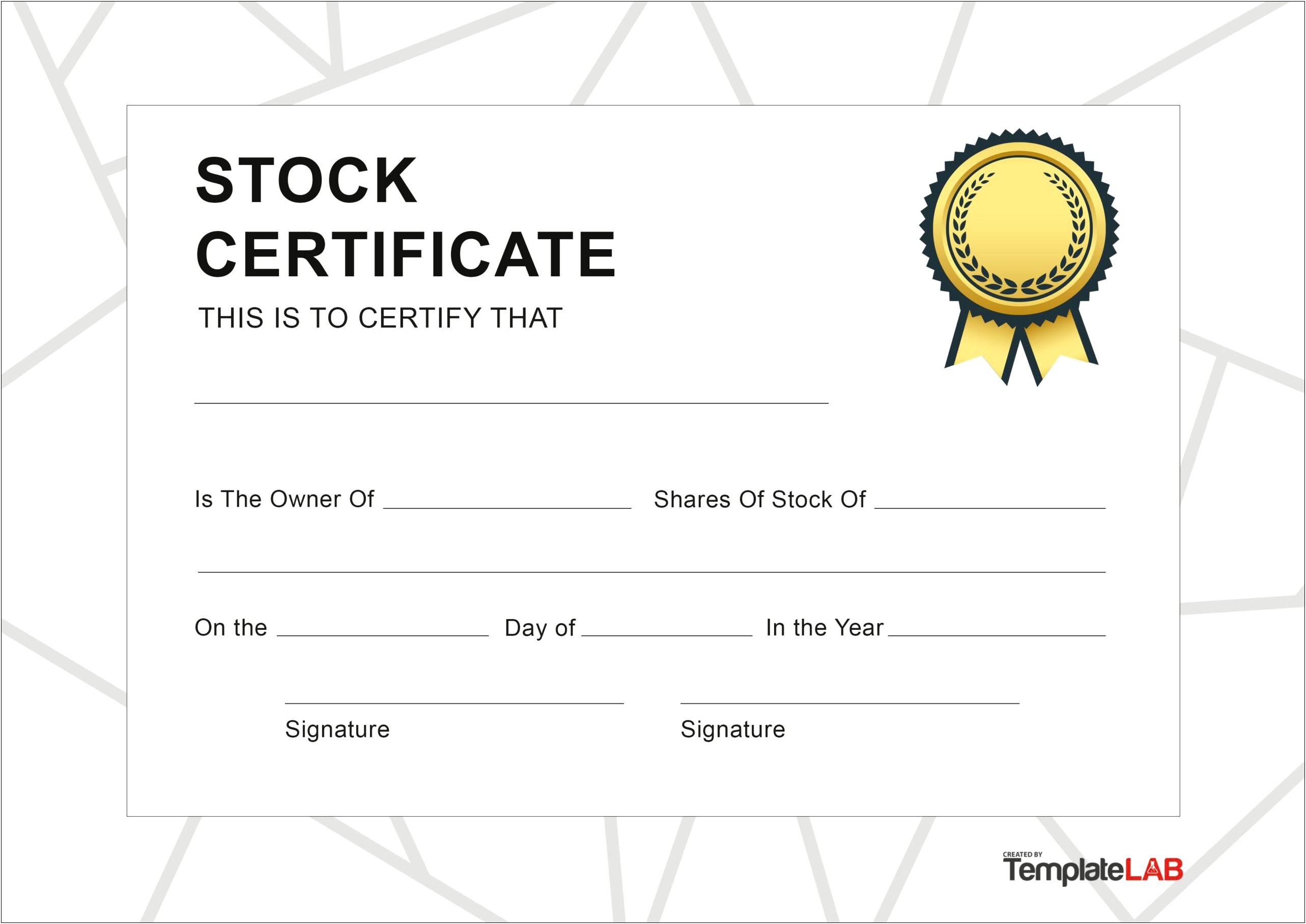 Free Open Source Llc Stock Certificate Template