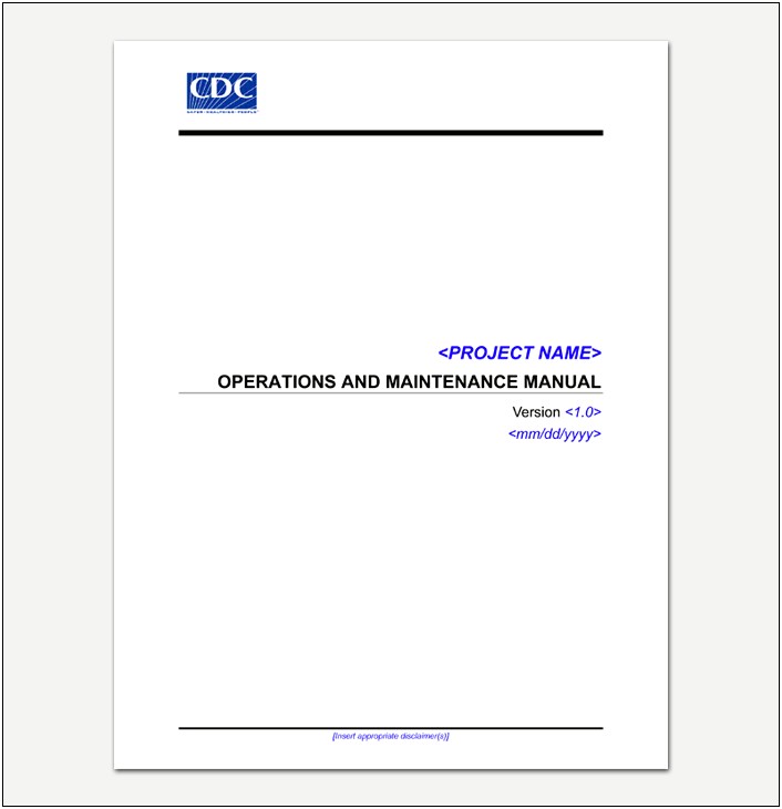 Free Instruction Manual Template For Electrical Device Templates