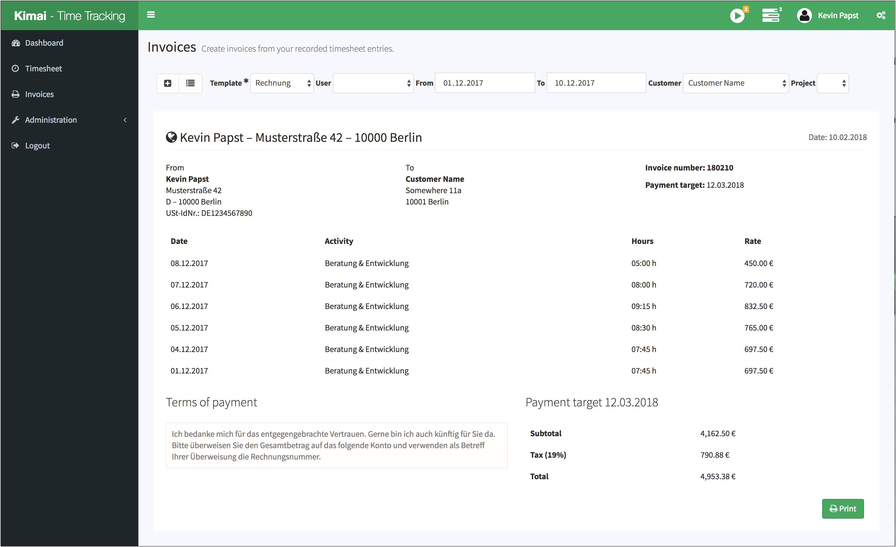 Free Paid Time Off Tracking Template