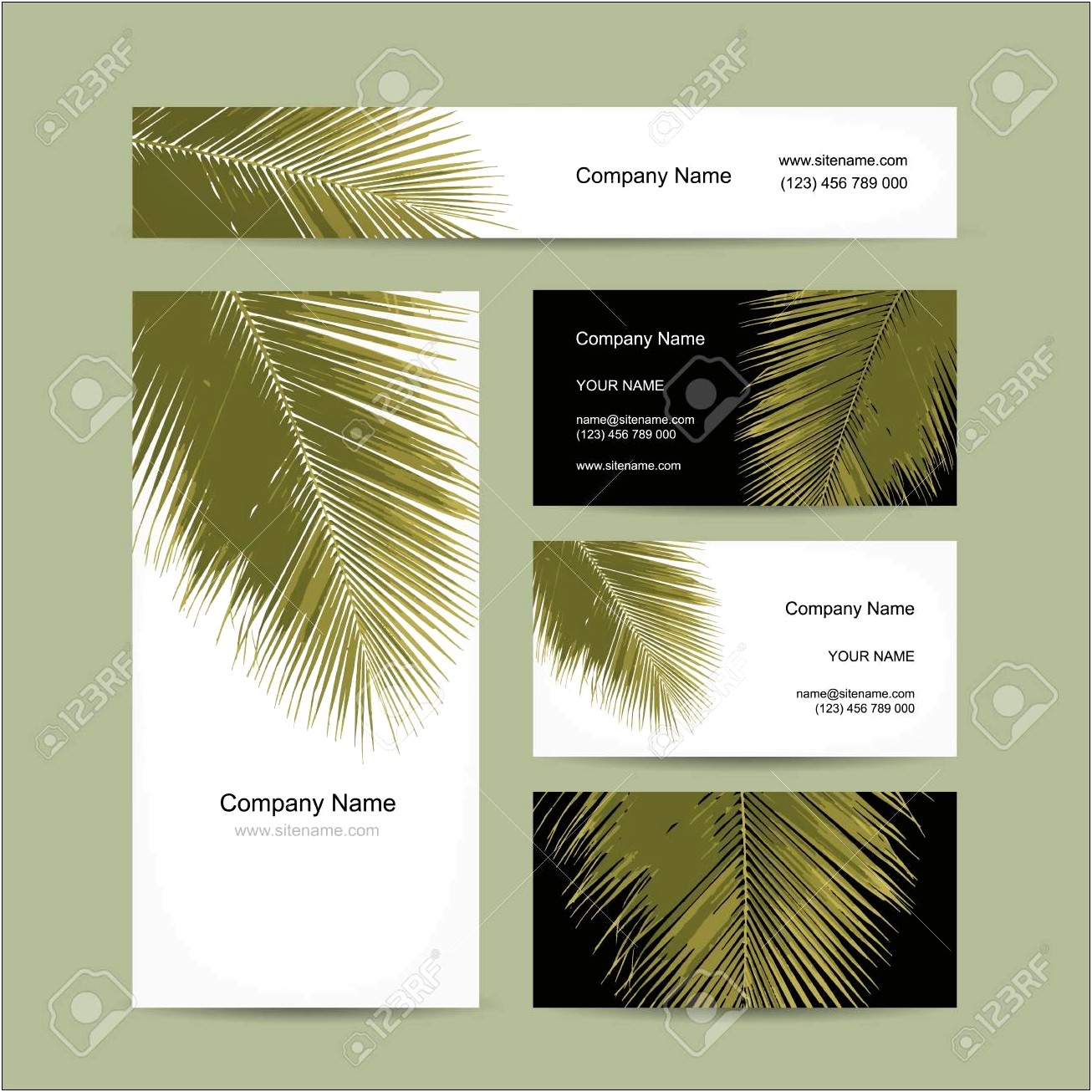 Free Palm Tree Business Card Template