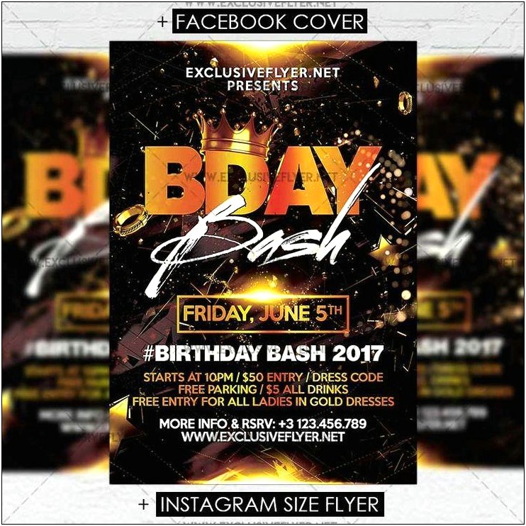 Free Pds Birthday Bash Flyer Templates