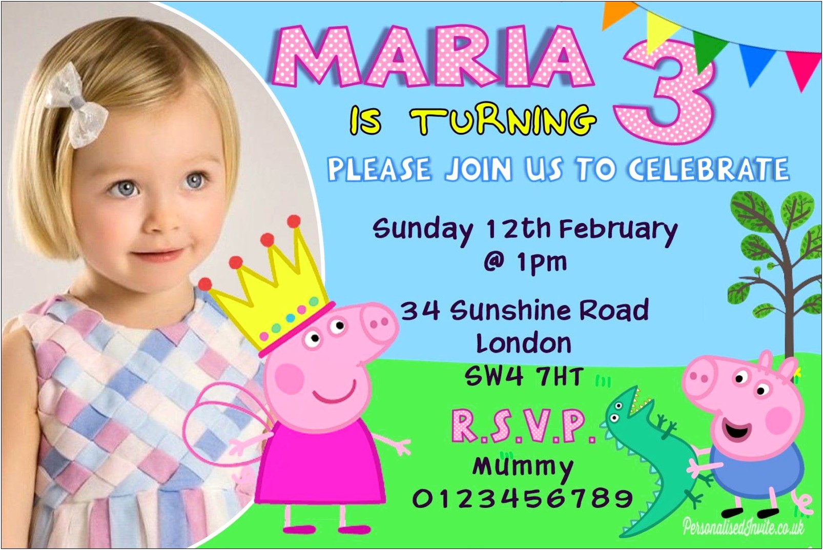 Free Peppa Pig Birthday Invitation Templates