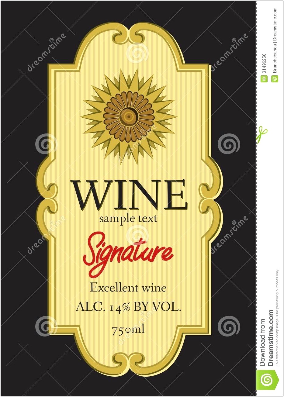 Free Photo Wine Bottle Labels Template