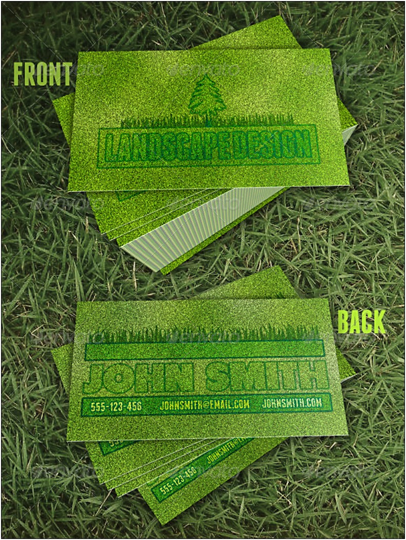 Free Photoshop Word Business Card Template Lawn Mowing