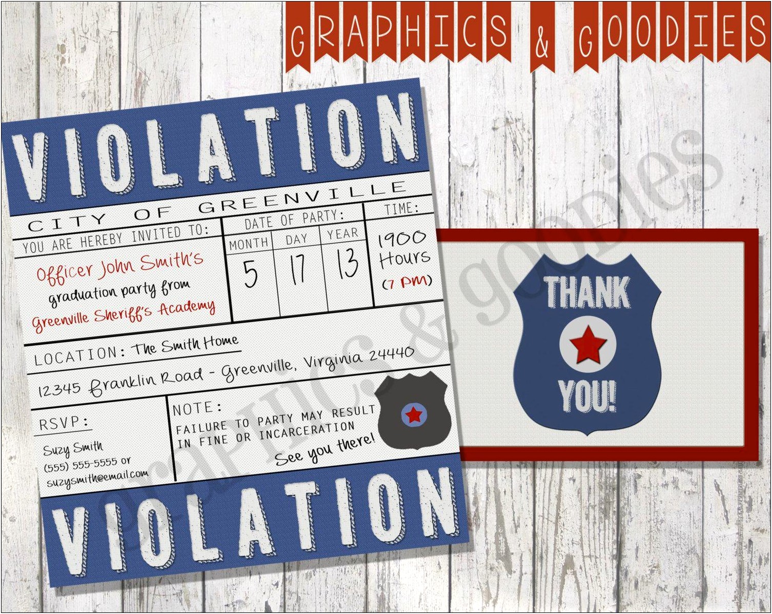 Free Police Officer Retirement Invitation Template