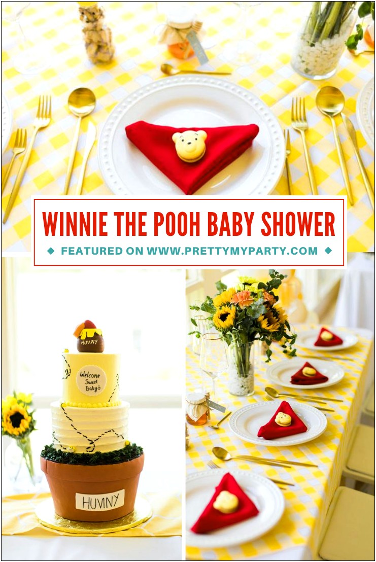 Free Pooh Bear Baby Shower Template