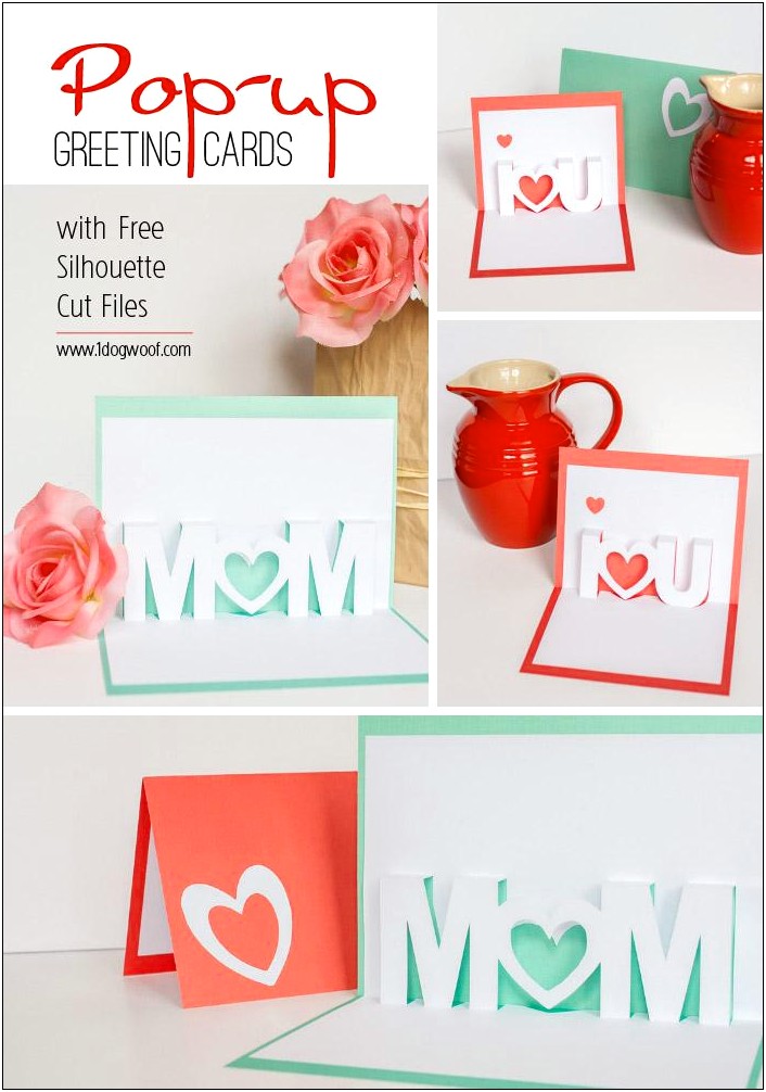 Free Pop Up Rose Card Template