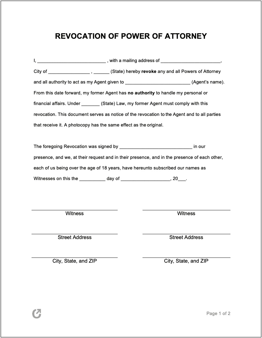 Free Template For Power Of Attorney Sample Templates : Resume Designs