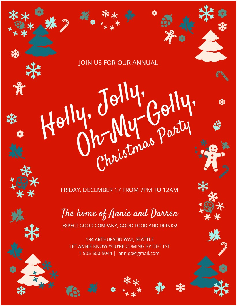 Free Powerpoint Christmas Party Invitation Templates