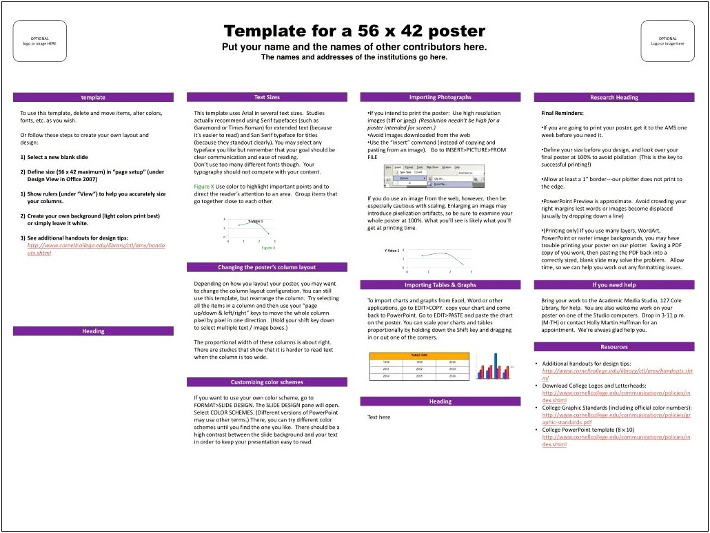 Free Powerpoint Poster Templates 56 X 68