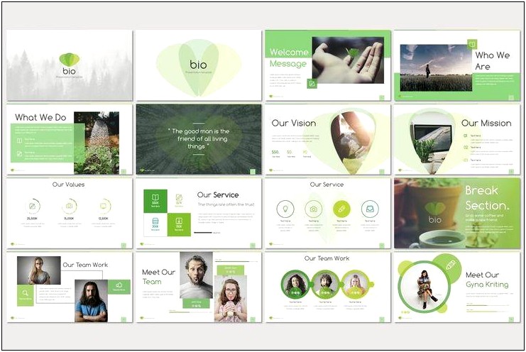 Free Powerpoint Template Bio For Pledging