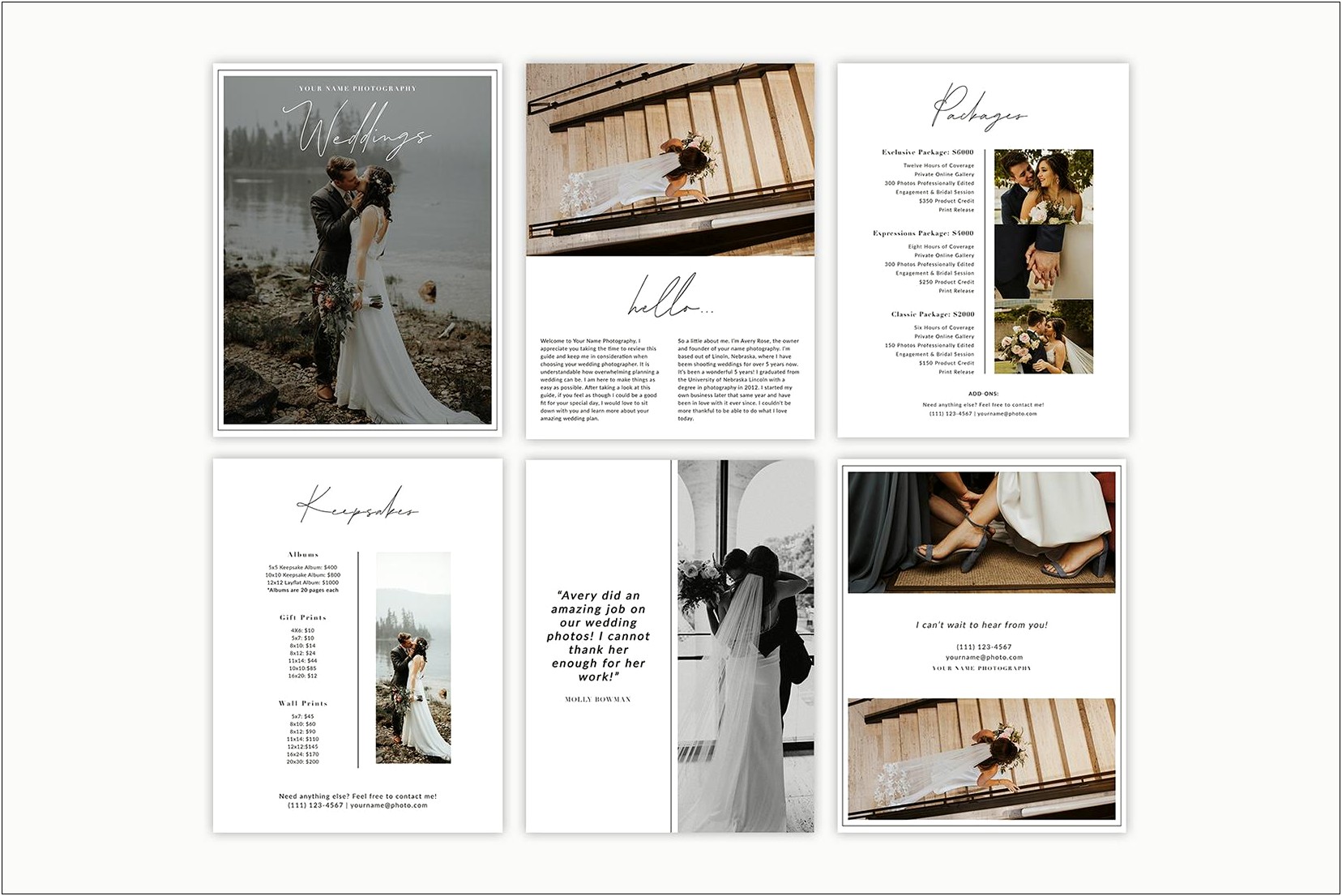 Free Price Sheet Template For Photography