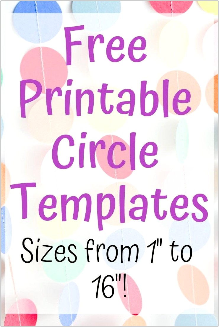 Free Printable 2.5 Round Template