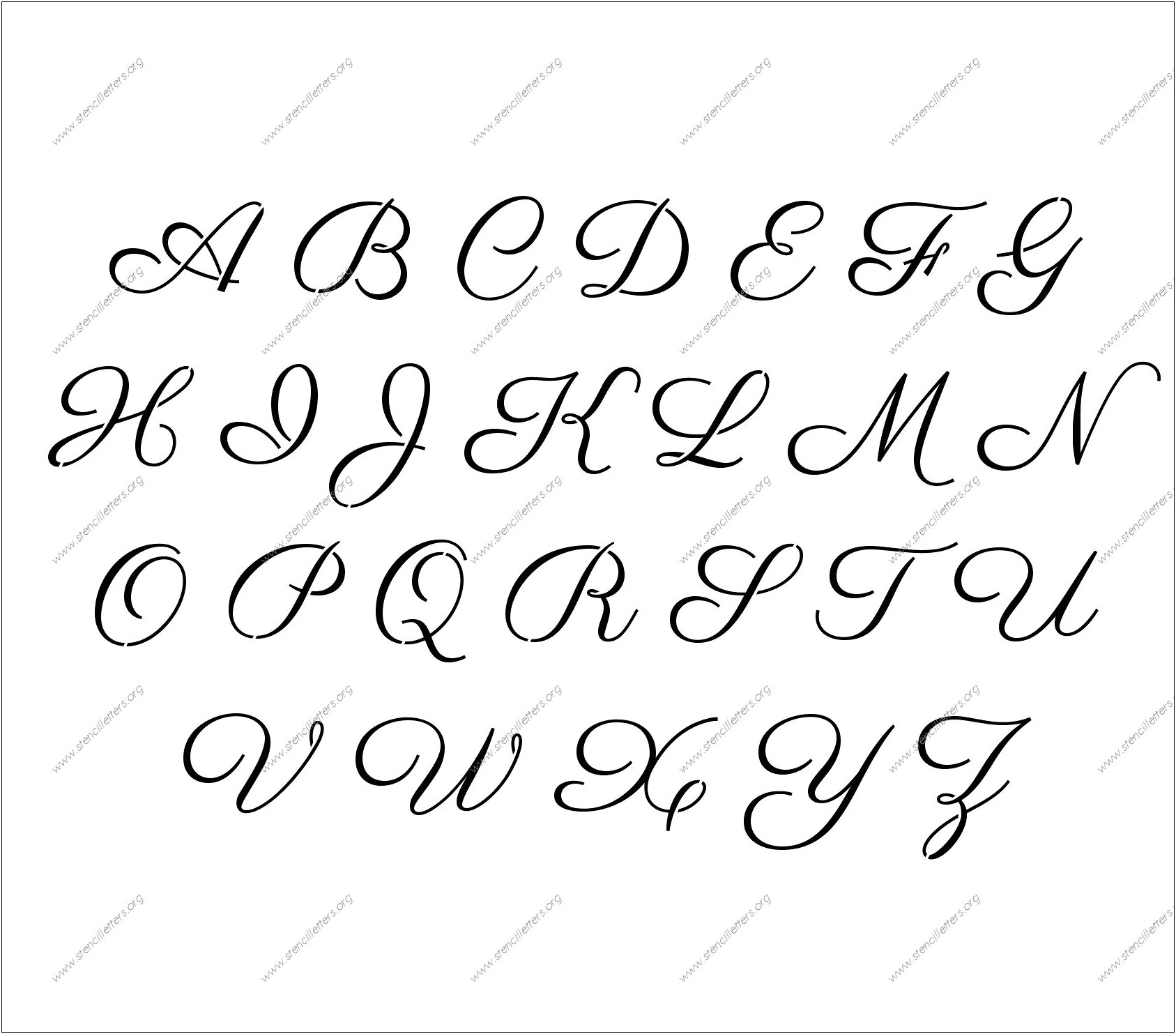 Free Printable Letter Stencil Templates Tattoo Fonts Alphabet