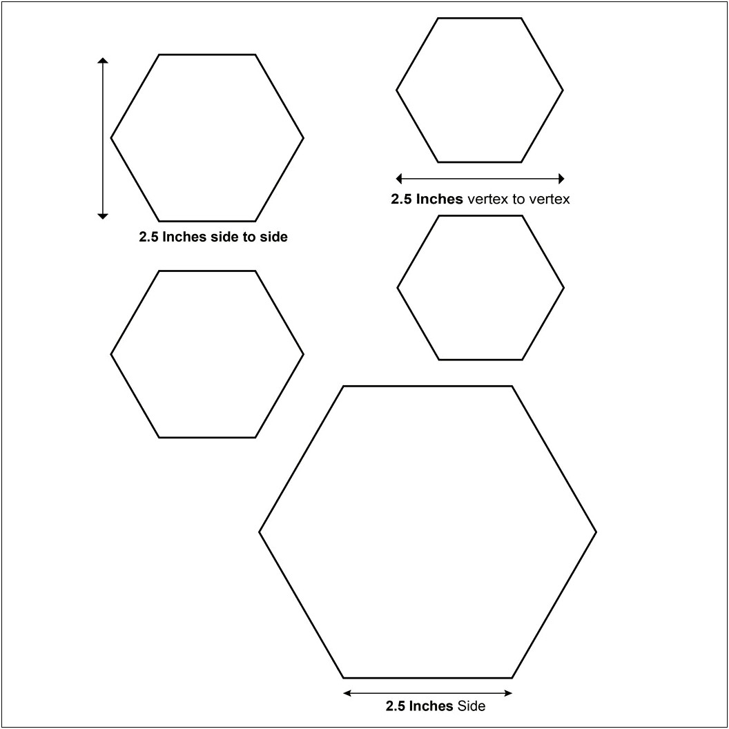 Free Printable 4 Inch Hexagon Template