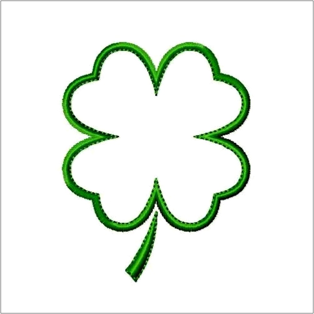 Free Printable 4 Leaf Clover Good Luck Template