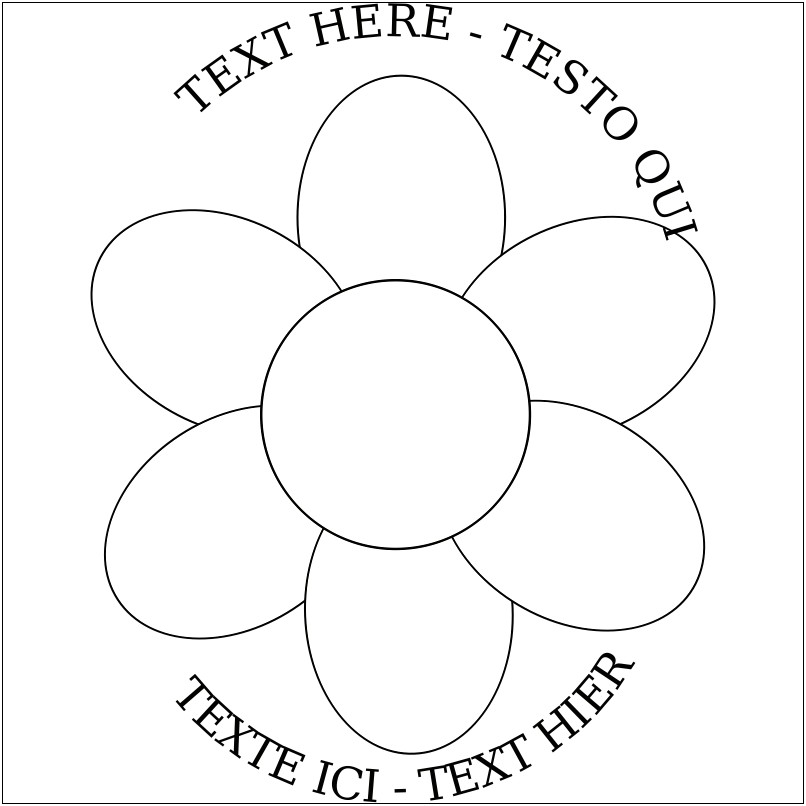 Free Printable 6 Petal Flower Template