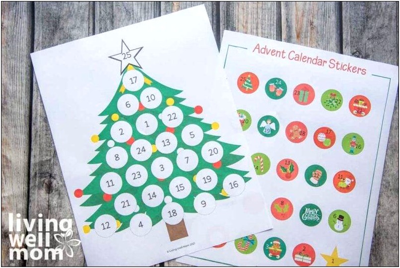 Free Printable Advent Calendar With Story Template