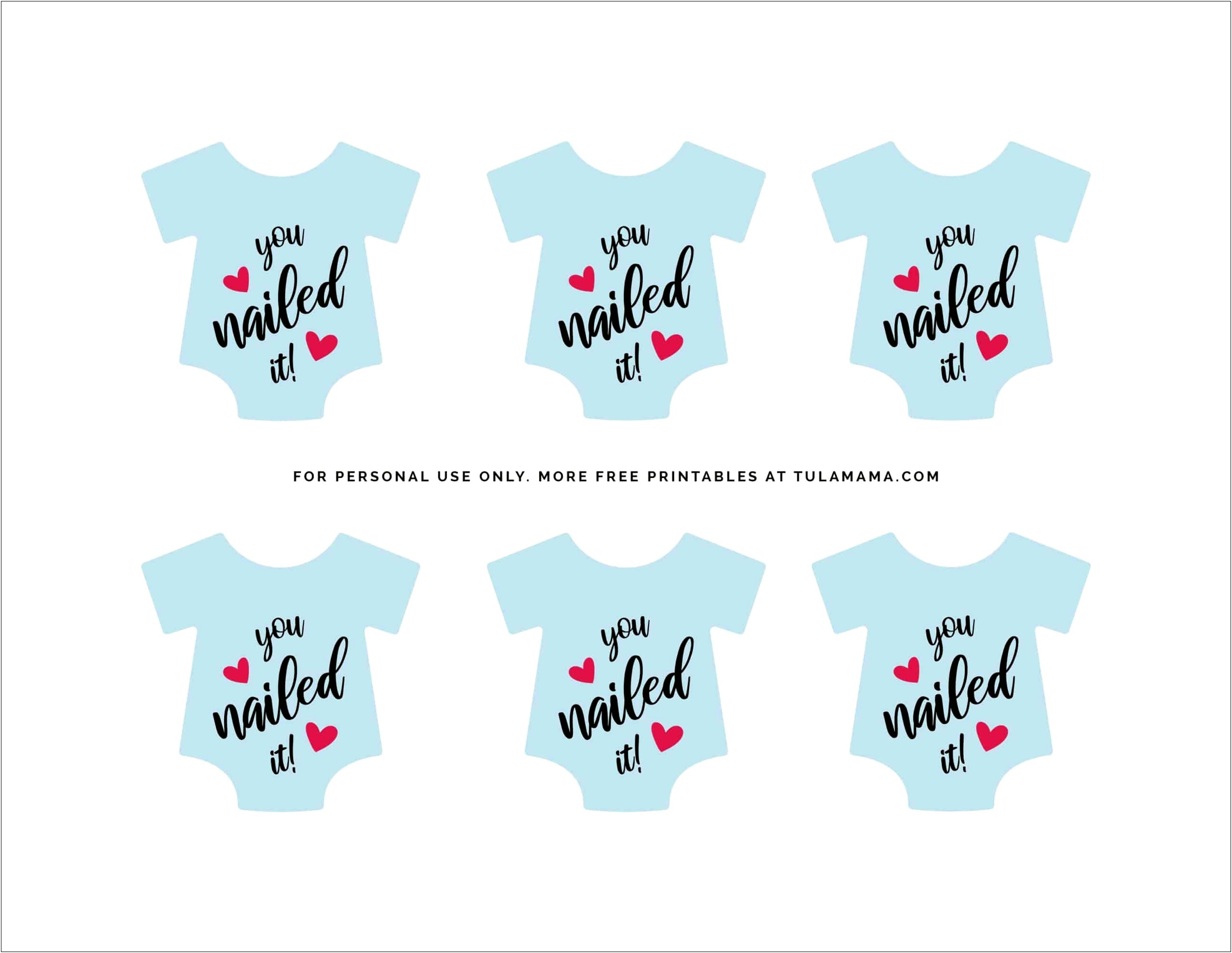 Free Printable Baby Onesies Template Return Labels