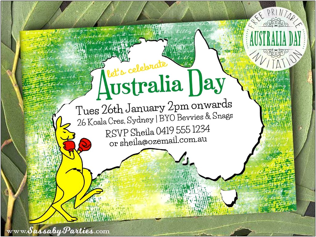 Free Printable Birthday Invitation Templates Australia