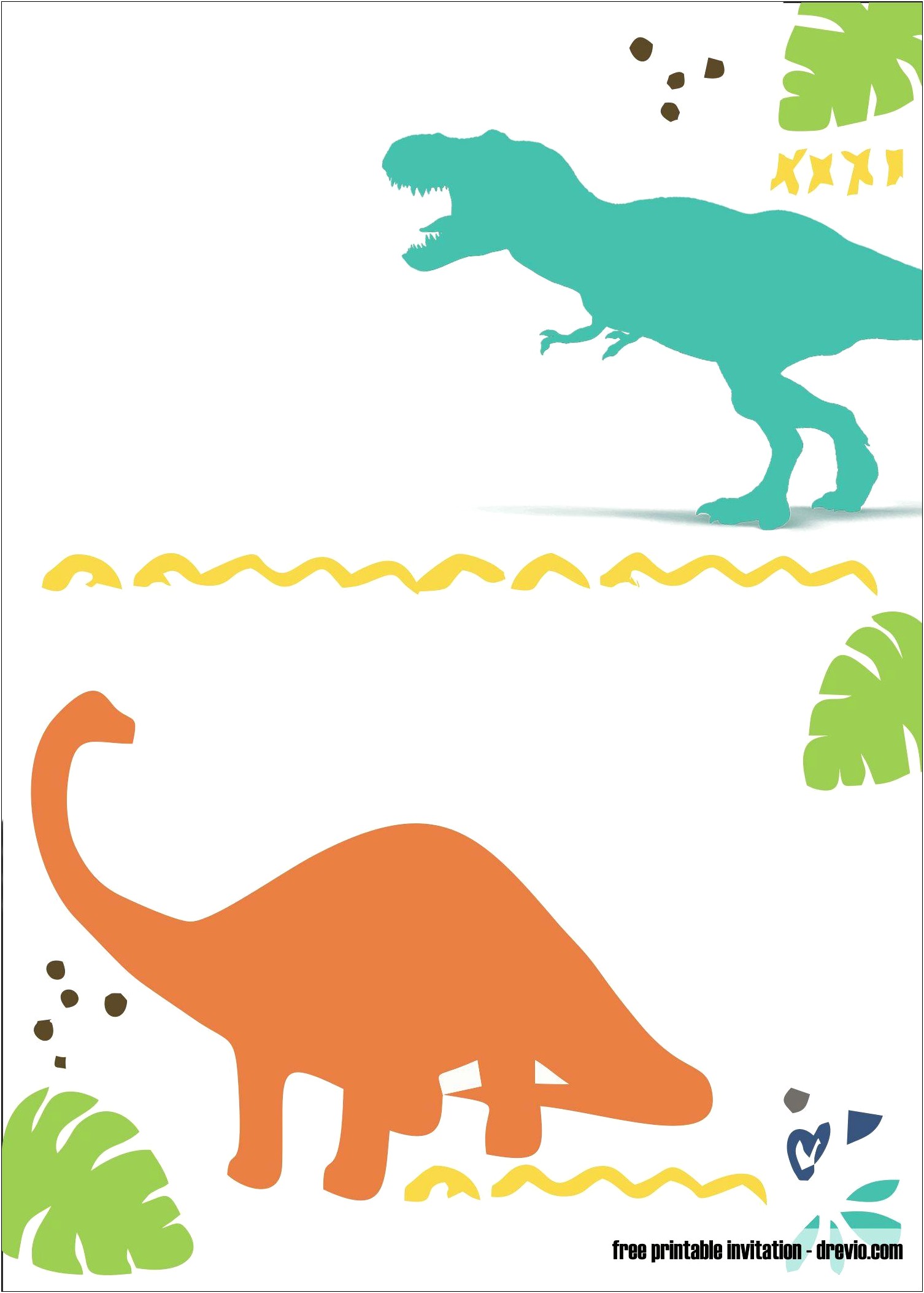 Free Printable Birthday Invitation Templates Dinosaur