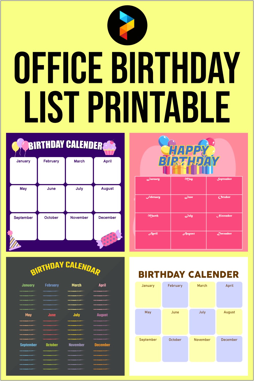Free Printable Birthday List T Reminder Template
