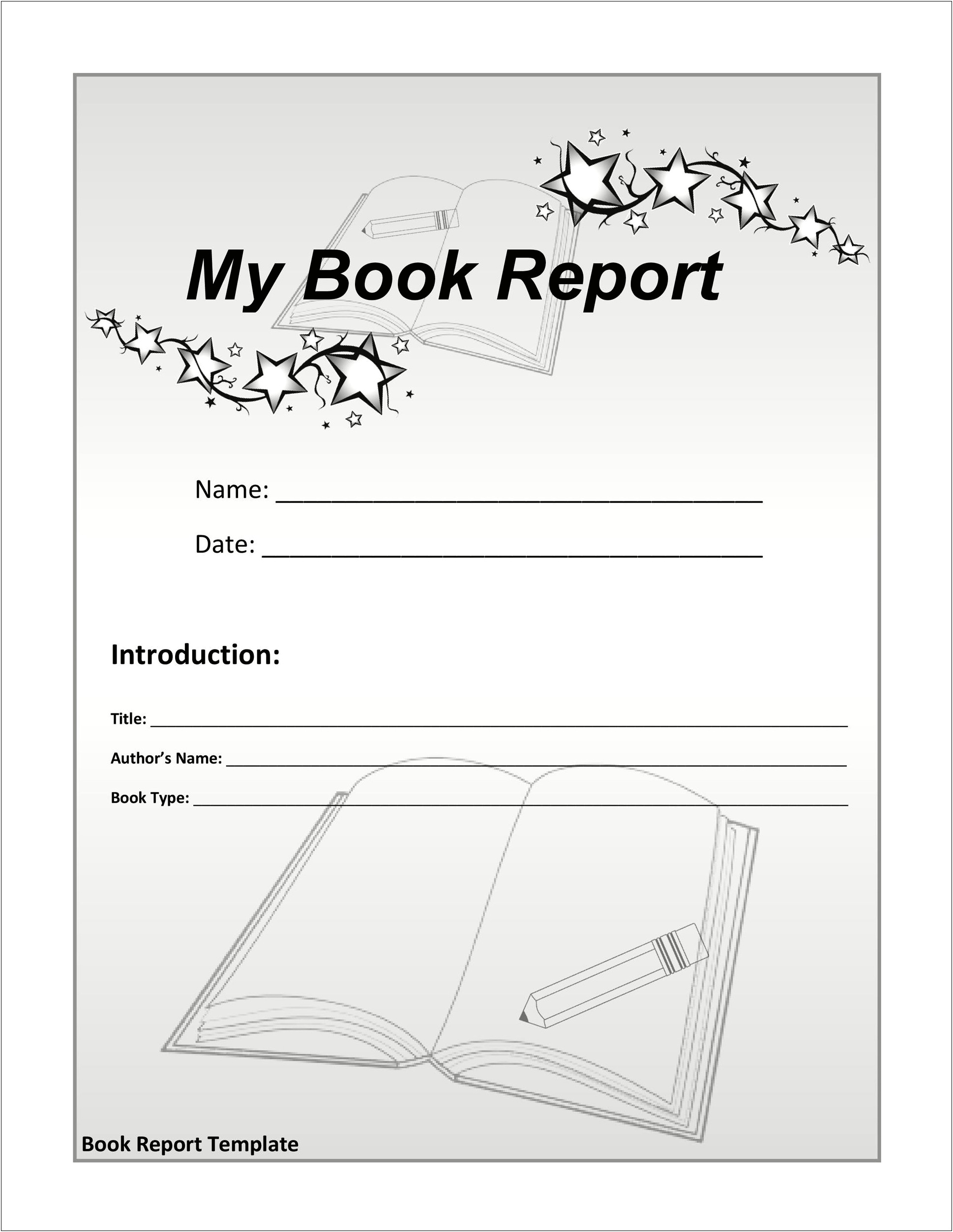 Free Printable Book Report Templates For 2nd Grade
