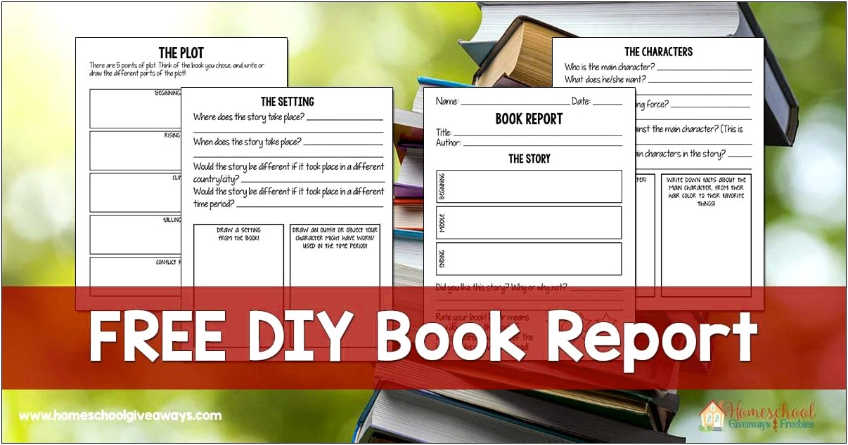 Free Printable Book Report Templates For 4th Grade