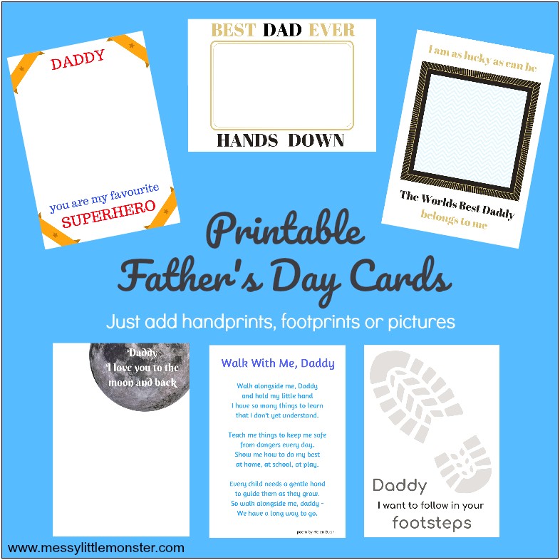 Free Printable Card Templates Fathers Day